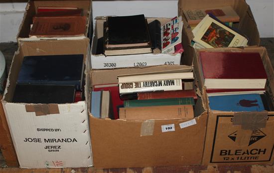 6 boxes of mixed books